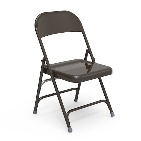 Virco 167 Series Folding Chair with Plastic Caps - Mocha 167